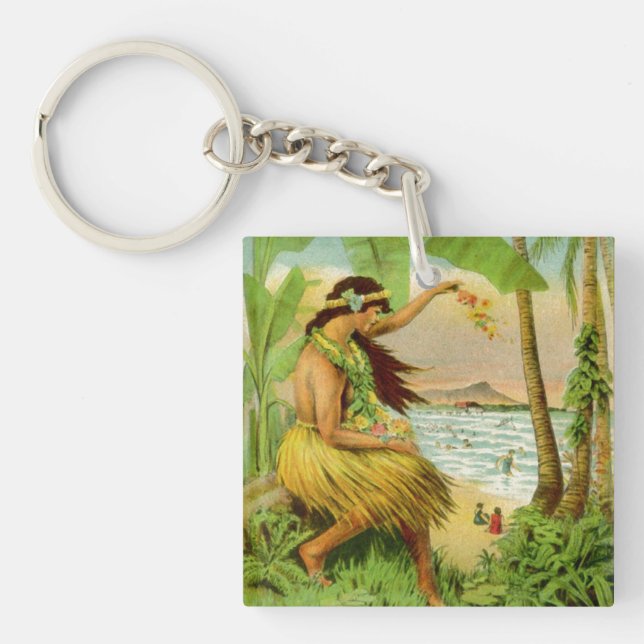 Llavero Viajes de estilo hawaiano (Frente)