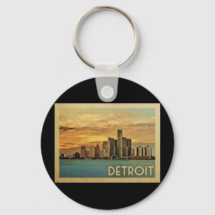 Llavero Viajes de la época de Detroit Michigan