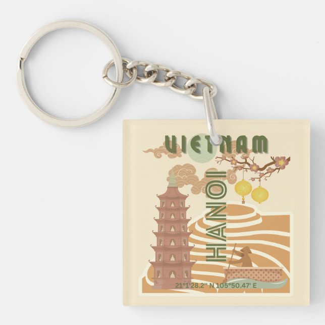 Llavero Viajes de Vietnam, cosecha (Frente)