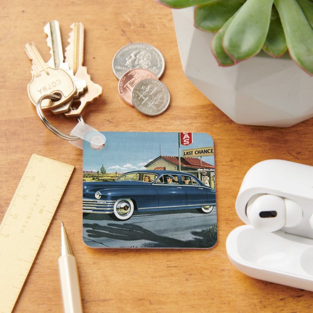 Llavero Viajes familiares de moda, gasolinera de última op (Escritorio )