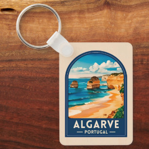 Llavero Viajes Vintage Algarve Portugal Retró Costa