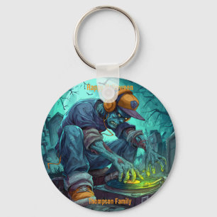 Llavero Vibes de fiestas de Zombie DJ Rave Halloween