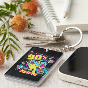 Llavero Vibes de hip hop retro de los 90 me hicieron