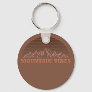 Llavero vibes de montaña al aire libre vintage retro sunse