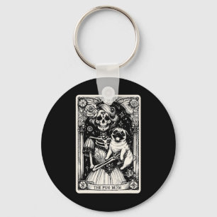 Llavero Vibes de picor de la tarjeta Tarot para pug Mom