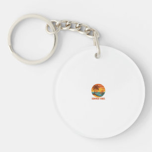Llavero Vibes de verano - Diseño brillante, tropical y div