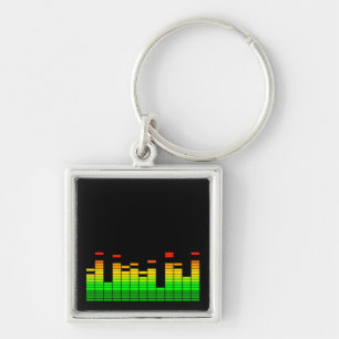 Llavero Vibes ecualizadoras del ritmo de DJ Music Graphic