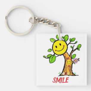 Llavero Vibes positivas del "árbol de sonrisas"
