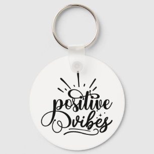 Llavero Vibes positivas tipografía arte de citas motivacio