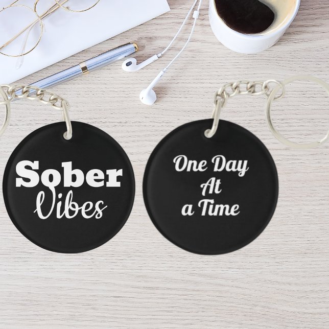 Llavero Vibes sober - Regalo de recuperación de la sobried (Subido por el creador)