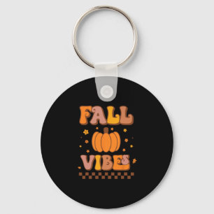Llavero Vibes Vintage Groovy Otoño Temporada Retro Thanksg