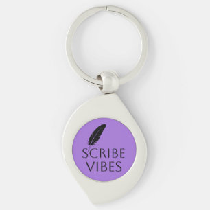 Llavero Vibraciones de escriba Morado Escritores Autores P