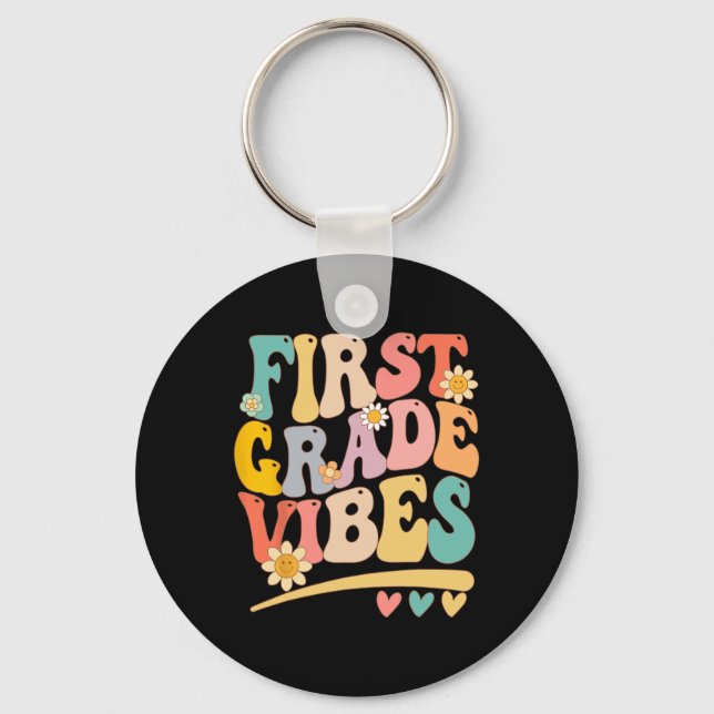 Llavero Vibraciones De Grado Para Niñas Niños Maestro De 1 (Anverso)