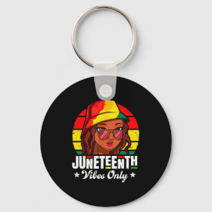 Llavero vibraciones de Juneteenth solo para mujeres afroam
