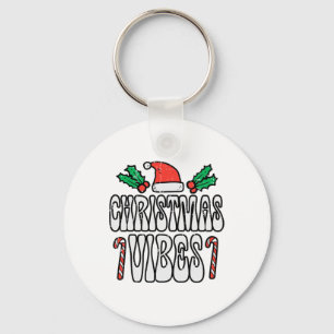Llavero Vibraciones de Navidad Retro Vintage Groovy Xmas H