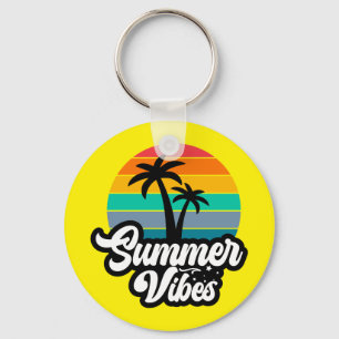 Llavero Vibraciones de Verano con Diseño de Palmeras
