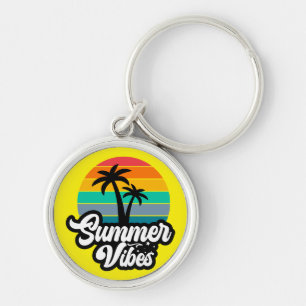Llavero Vibraciones de Verano con Diseño de Palmeras