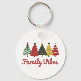 Llavero Vibraciones Familiares – Diseño Acogedor de Árbol 
