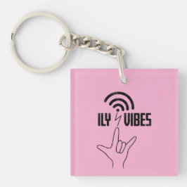 Llavero Vibraciones ILY - Diseño ASL