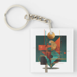 Llavero Vibrant Monarch Butterfly Illustration on Light Ba