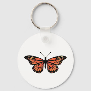 Llavero Vibrant Monarch Butterfly Illustration on Light Ba