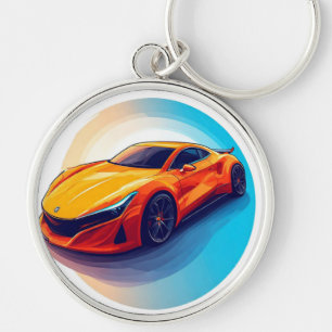 Llavero Vibrante auto deportivo con diseño moderno