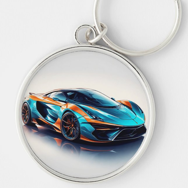Llavero Vibrante auto deportivo con diseño moderno (Frente)