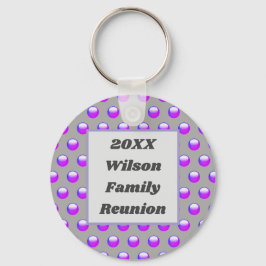 Llavero Vibrante reunión familiar Púrpura Punto Polka Keep