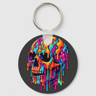 Llavero Vibrante Skull Psicodélico