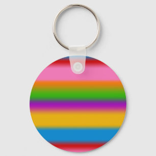 Llavero Vibrantes rayas de gradiente de arcoíris multicolo