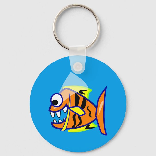 LLAVERO VICIOSA PERSONALIZADO FUNNY PIRANHA PESCADO LOGO G (Anverso)