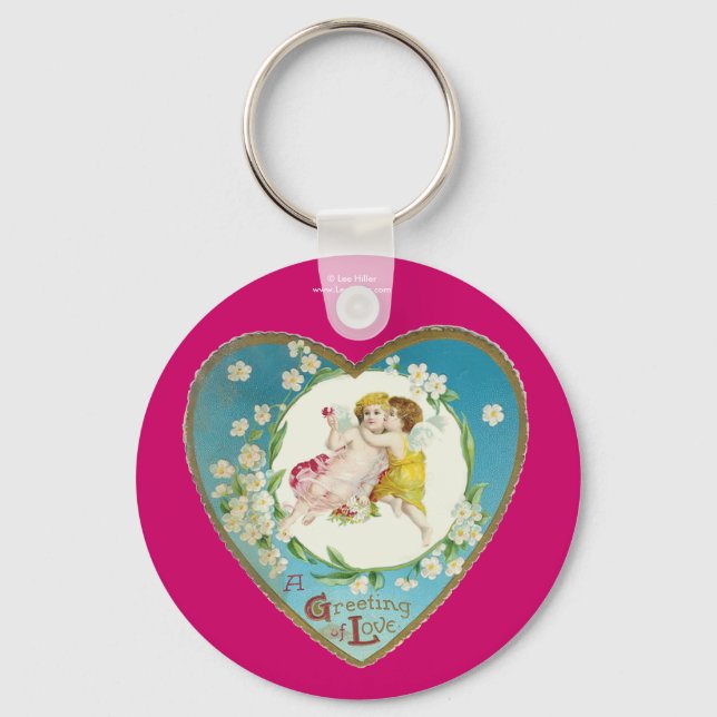 Llavero Victorian Valentine Un Saludo De Amor (Anverso)