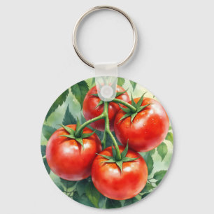 Llavero Vid de Tomate Maduro Acuarela Fresca