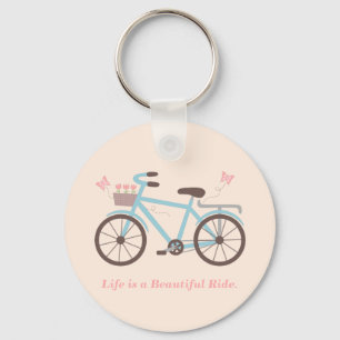 Llavero Vida con estilo es una hermosa cita de bicicleta