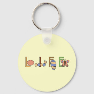 Llavero Vida de metamorfosis de una mariposa