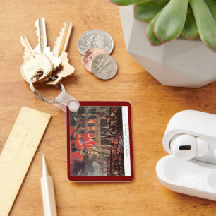 Llavero Vida de un bombero, antiguos bomberos combatiendo 