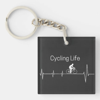 Llavero Vida en bicicleta, personalizable latido