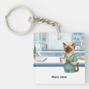 Llavero Vida en enfermería Café primero para los amantes d