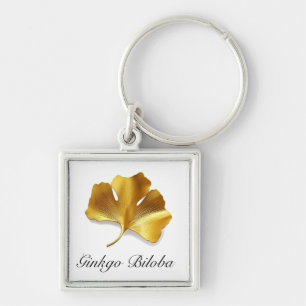 Llavero Vida herbal, personalizable Golden Ginkgo Biloba