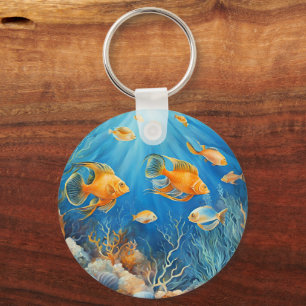 Llavero Vida Marina con Peces Exóticos