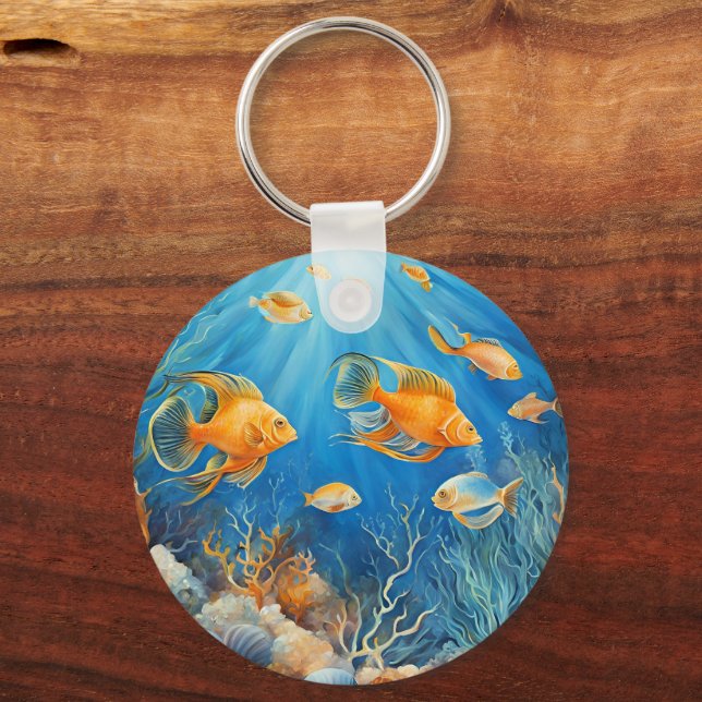 Llavero Vida Marina con Peces Exóticos (Anverso)