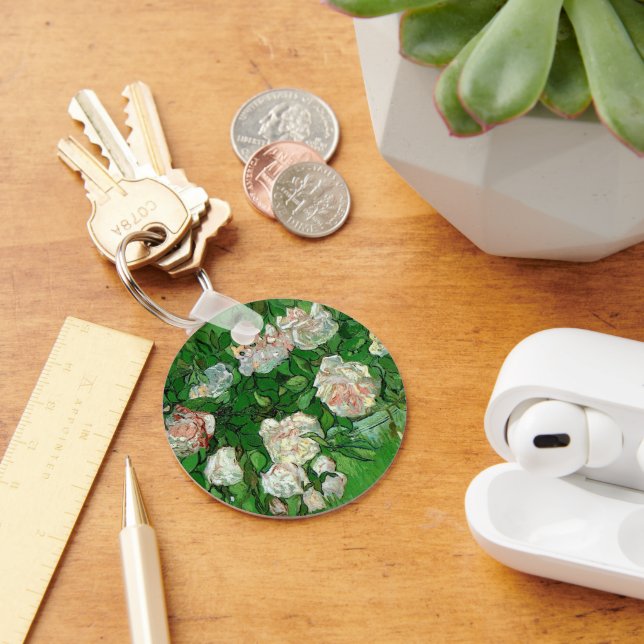 Llavero Vida muerta: rosas rosas rosas de Vincent van Gogh (Escritorio )