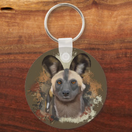 Llavero Vida silvestre de los perros salvajes africanos Re