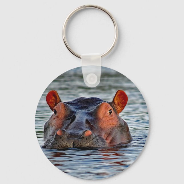 Llavero Vida silvestre Hippo Water Photo (Anverso)