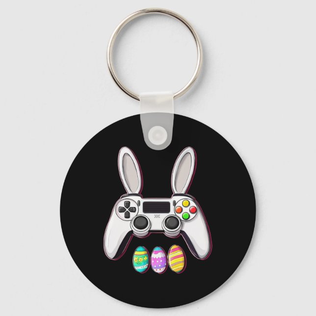 Llavero Video Game Bunny Eggs Controller Easter Day Gaming (Anverso)