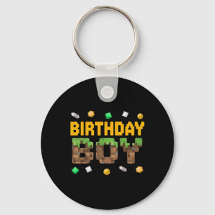 Llavero Videojuego divertido de cumpleaños chico píxel núm