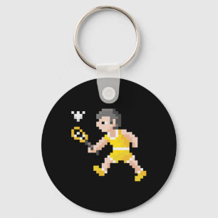 Llavero Videojuego Retro 80 Pixel Art Badminton Player