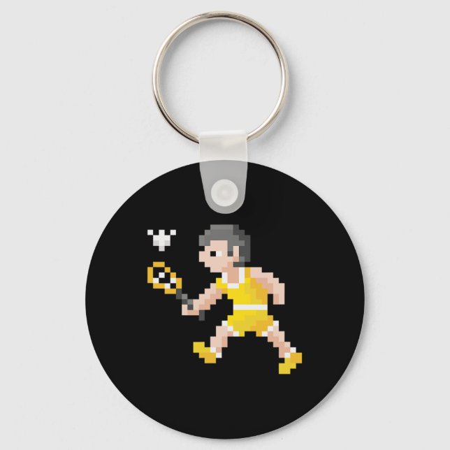 Llavero Videojuego Retro 80 Pixel Art Badminton Player (Anverso)