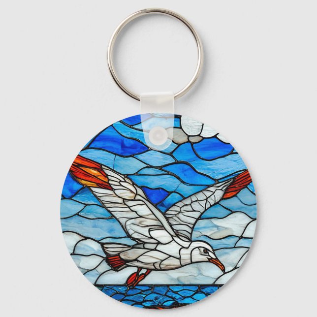 Llavero Vidriera de gaviota (Anverso)