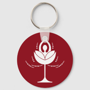 Llavero Vidrio con yoga